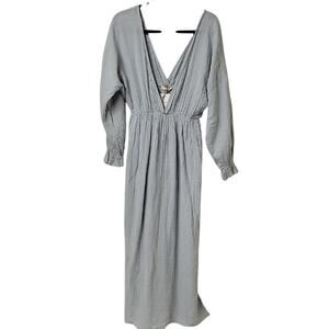 Aerial & Carmin Black Blanca One Size Maxi Persephone Dress Beach Dress NWT